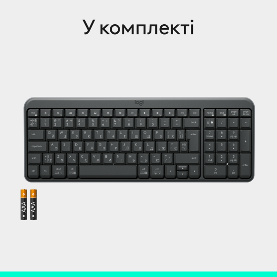 Клавіатура Logitech K250 Wireless Graphite (7136786) Київ