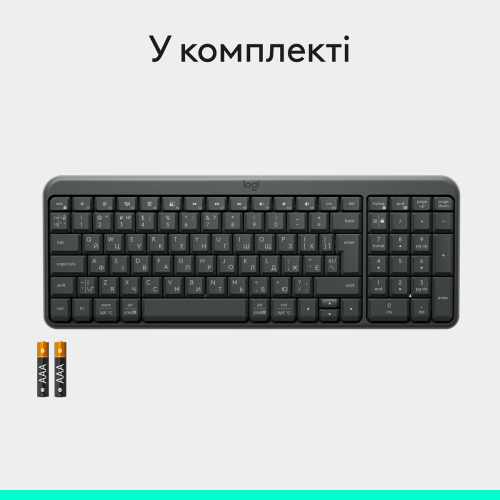 Клавіатура Logitech K250 Wireless Graphite (7136786) Київ - фото 3