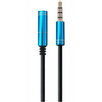 Кабель мультимедійний 3.5mm M to 3.5mm F 1.0m (4pin) Maxxter (A-3434-1m) Киев - изображение 1