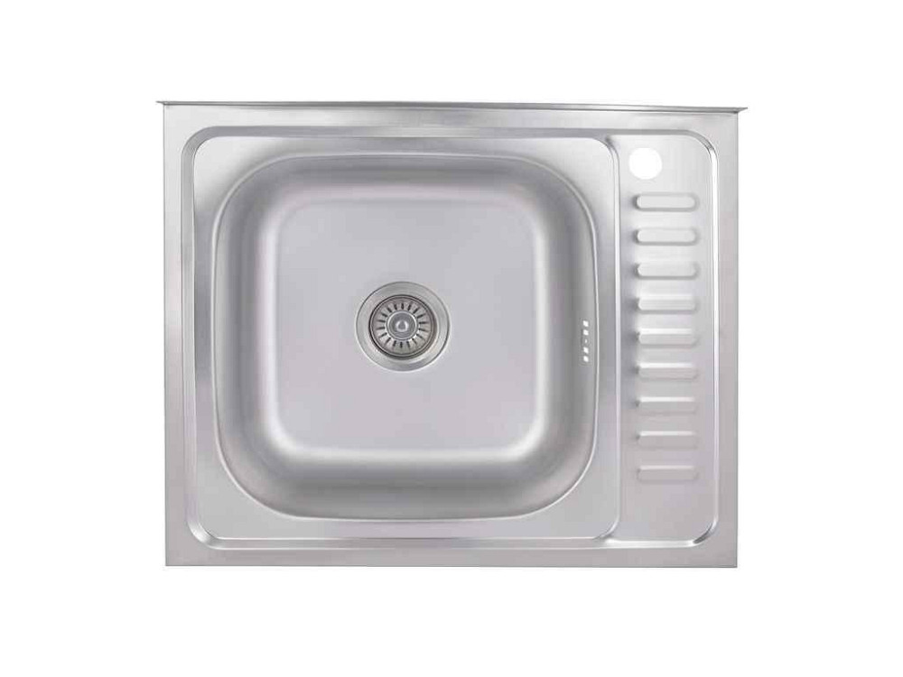 Мийка накладна 600х500х160мм 1 6050-L, Satin 0,6мм BRIN6050LSAT06 ТМ Brinex Киев - изображение 1