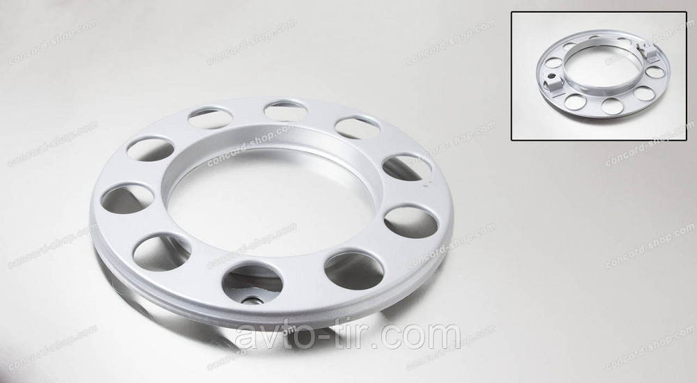 Ковпак колеса передній 22,5" корона 10 отворів, універсальний, сірий, відкритий Луцьк - фото 1