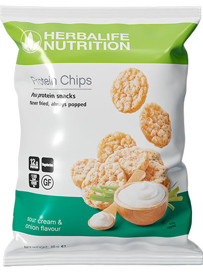 Протеїнові Чіпси зі смаком Сметани та Цибулі, Протеїнові снеки Гербалайф Herbalife Дніпро - фото 1