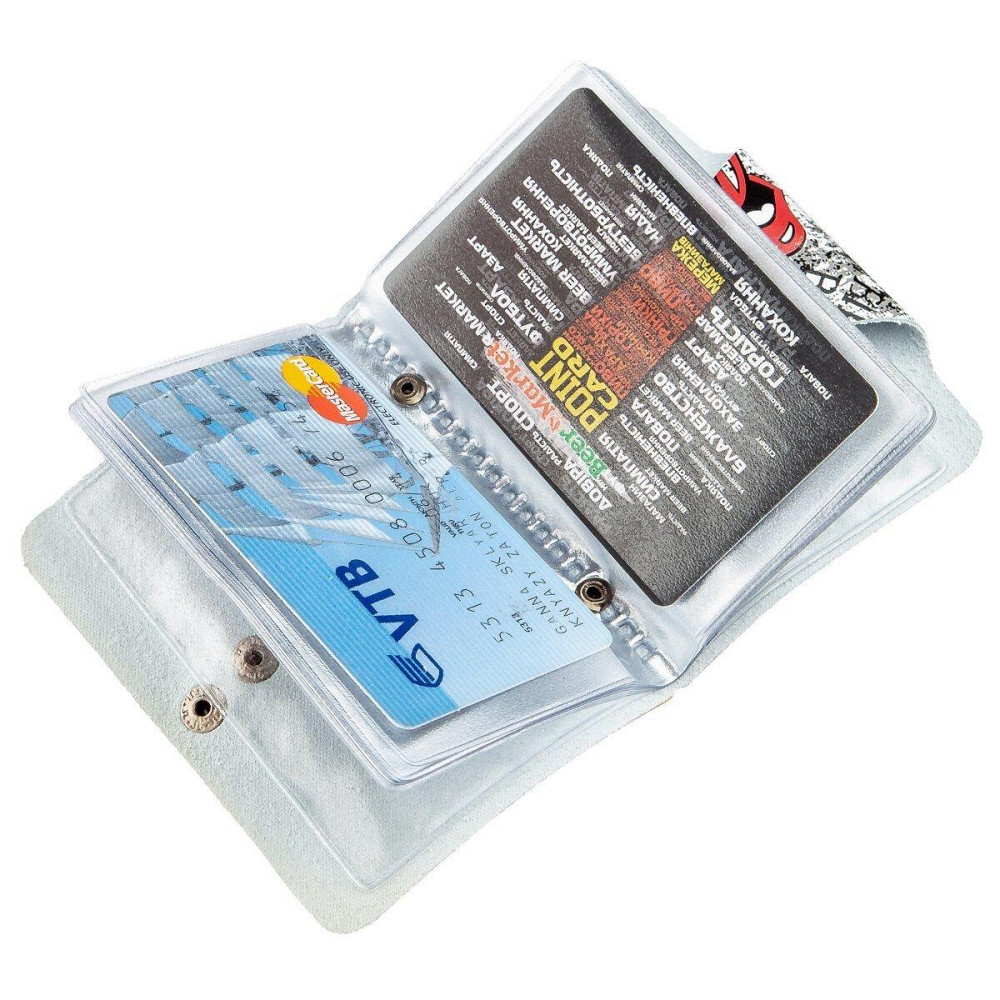 Визитница вертикальная кожаная Белая (SHVIGEL) Киев - изображение 2