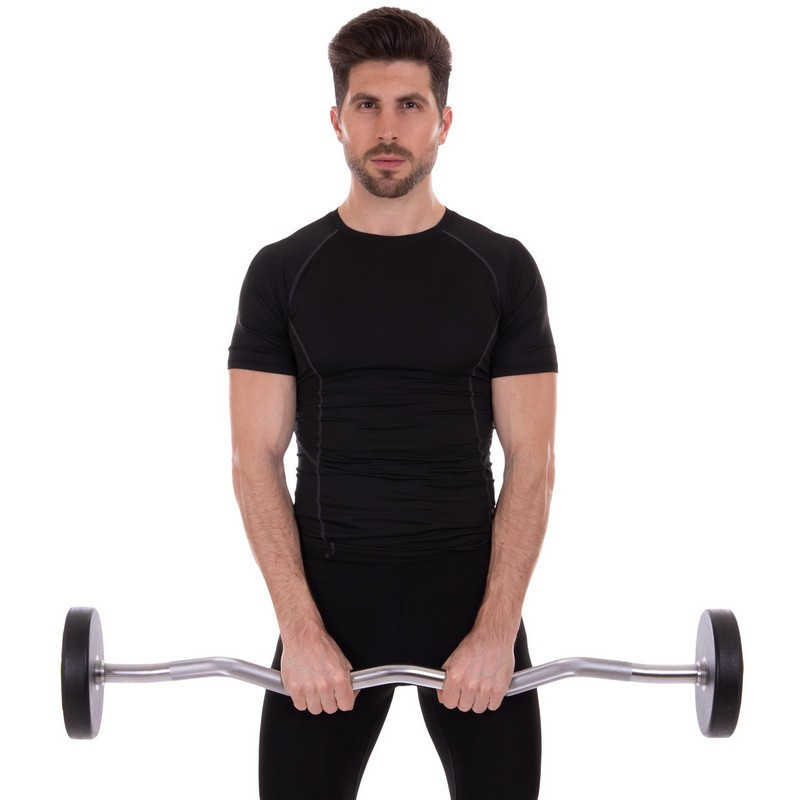 Штанга фиксированная изогнутая полиуретановая Zelart 2690-20 длина 104 см 20 кг Киев - изображение 10