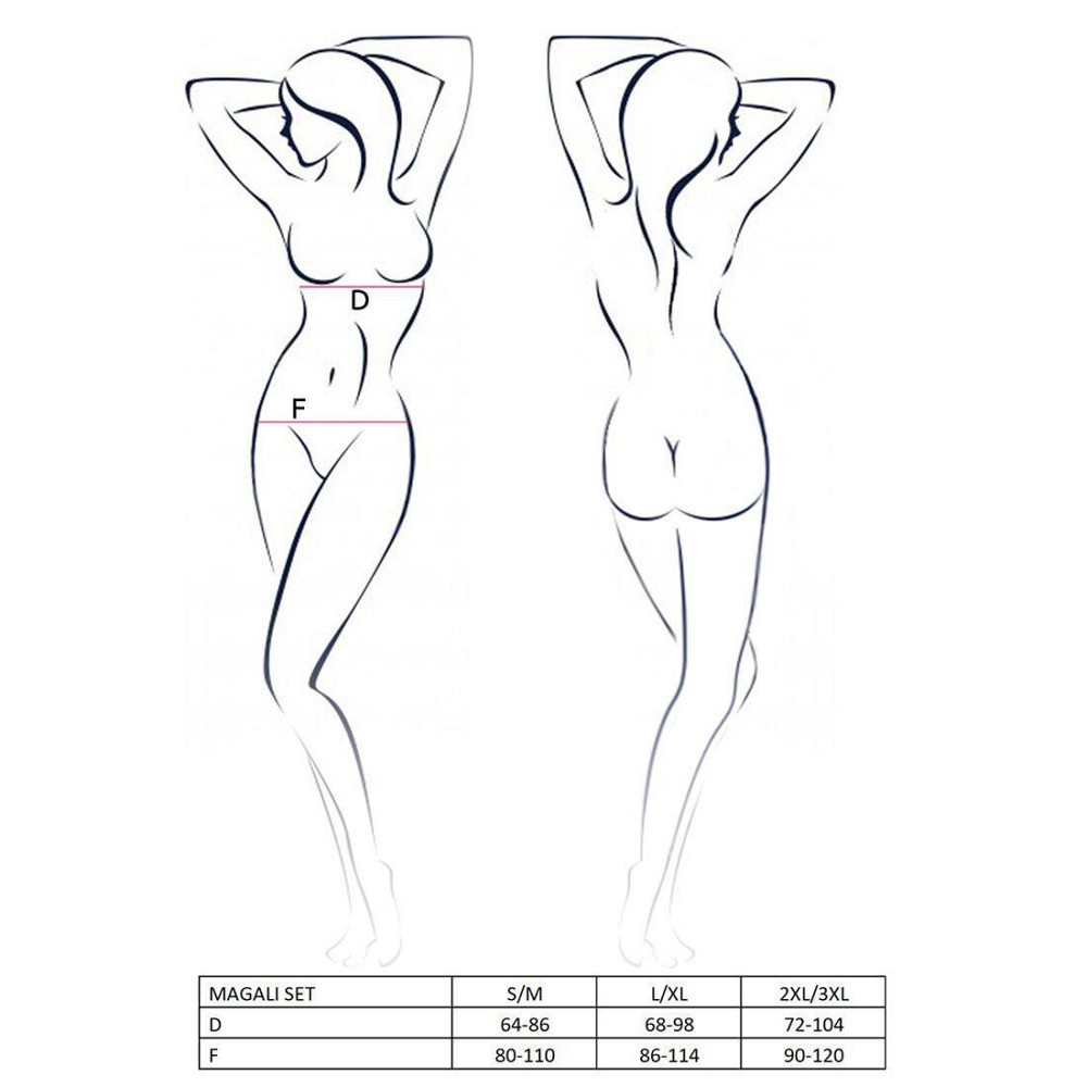 Комплект білизни Passion Exclusive MAGALI SET OpenBra XXL/XXXL, red, стрепи, ліф, трусики і пояс Sex Aura Київ - фото 6