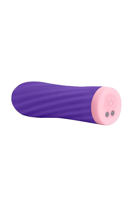 Вібропуля S Pleasures Bullets Twist & Shout Purple, фіолетова, ребриста поверхня, 10 режимів Sex Aura Київ - фото 2