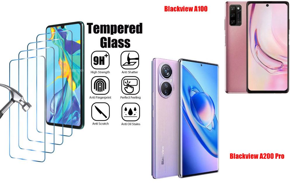 Захисне скло ArmorGlass для Blackview A100, A200 Pro – стійке до подряпин та ударів Київ - фото 1