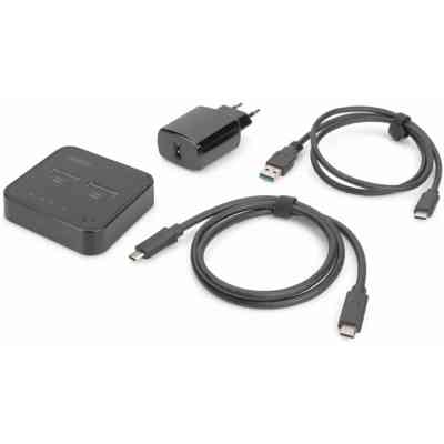 Порт-репликатор Digitus Dual M.2 NVMe SSD USB Type-C 3.2 Black (DA-71545) Винница