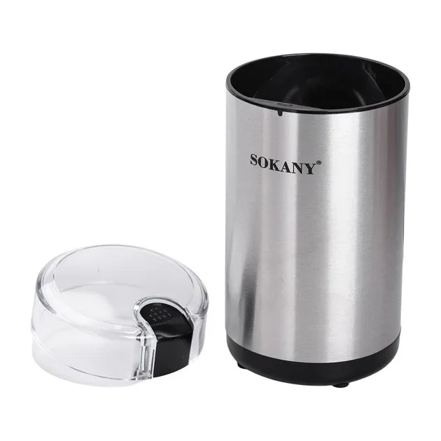 Кавомолка Sokany SK-04014 електрична для зернової кави 150 Вт з прозорою кришкою та ємністю 50 г Одеса - фото 3