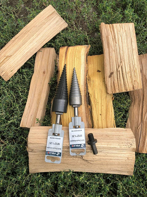 Виробник!  Дровокол під перфоратор, Дрель, конус, морковка, вінтовий колун для заготовки дров. Київ - фото 3