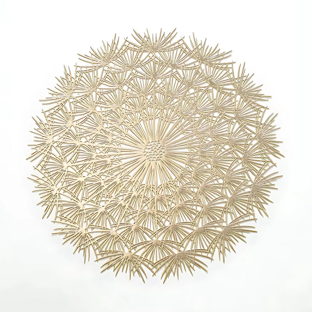 Сервировочная салфетка под горячее круглая, коврик сервировочный золотистый набор 2 шт Каменец-Подольский - изображение 4