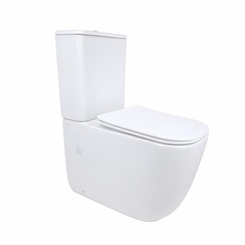 Унитаз напольный Qtap Aquarius Ultra Quiet 620×355×790 мм с сиденьем Soft-close, White QTAQAW27W49262 Киев - изображение 1