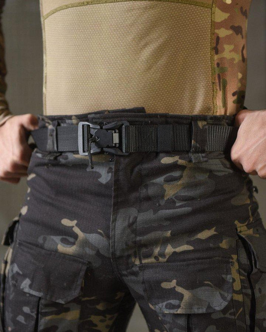 Ремінь із магнітною швидкорознімною пряжкою ArtX Python чорний ВТ4795 Одеса - фото 2