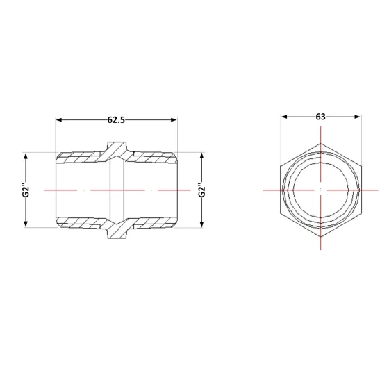 Ниппель чугунный 2