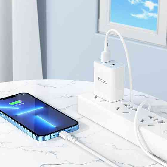 Кабель HOCO X83 USB - Lightning 2.4A, 1m, PVC, PVC разъемы, цвет белый 6931474770875 Одесса