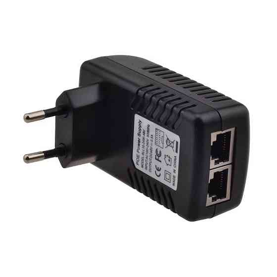 Инжектор PoE адаптер RJ45 48В 0.5А для питания IP камер видеонаблюдения Киев