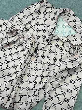 Дитяча піжамка із сатину Гуччі Пудровий 154-158 Харків