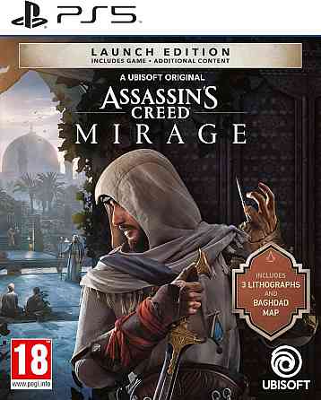 Відеогра Assassin's Creed Mirage PS5 Launch Edition Ексклюзив Amazon англійська фізичне видання з картою Багдада та 3 літографіями Київ