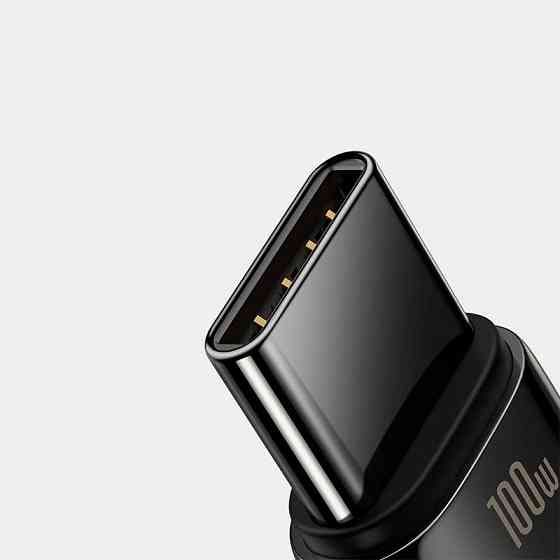 Кабель Baseus Type-C Tungsten Gold CAWJ000101 100W, 2 м, чорний Винница