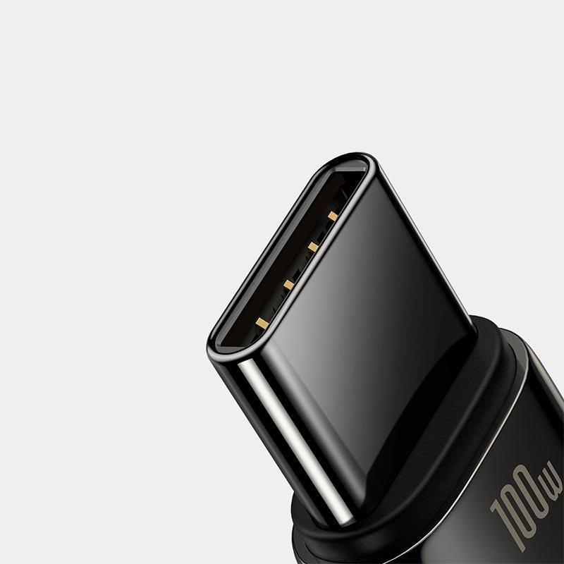 Кабель Baseus Type-C Tungsten Gold CAWJ000101 100W, 2 м, чорний Винница - изображение 3