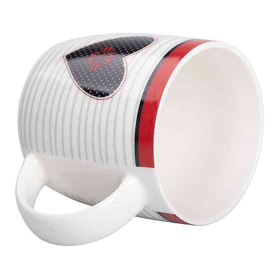 Чашка фарфоровая для чая и кофе с сердцем 400 мл Киев