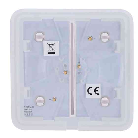 Кнопка Ajax SoloButton (2-gang) white для двоклавішного вимикача Київ