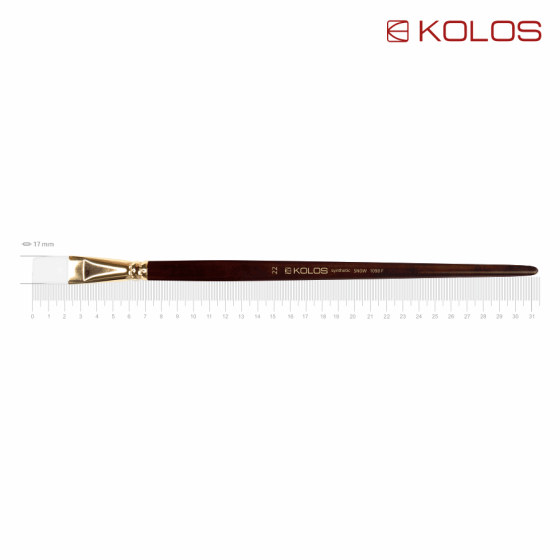 Кисть синтетика плоская Snow 1098F No22 длинная ручка KOLOS Киев