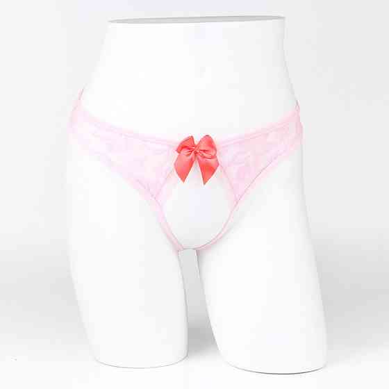 Еротичні трусики з розрізом 42 рожевий Київ