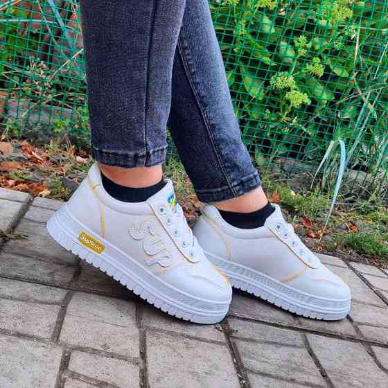 Женские Кроссовки Белые Слипоны Мокасины (размеры: 36,37,38,39,40) Днепр