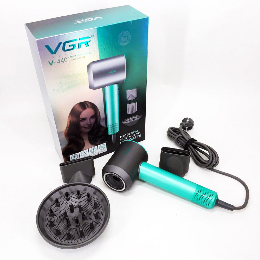Фен для укладання волосся універсальний VGR, Фен для укладання зачіски з режимом іонізації ZH-44 Львів - фото 11