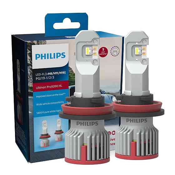 Комплект світлодіодних ламп PHILIPS H8/H11/H16 11366U92X2 LED FOG Ultinon Pro9200 +400% 12/24V Харків