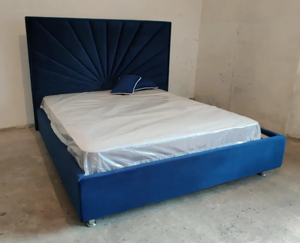 Ліжко Sunrise Comfort 90 х 190 см Simple З підйомним механізмом та нішою для білизни Синій Київ - фото 2