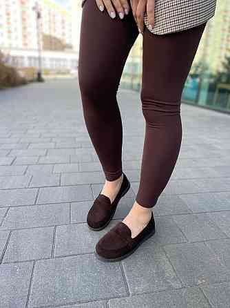 Лоферы женские MOD GAR шоколадные из натуральной замши демисезонные размер 36-40 (9864) Коломия