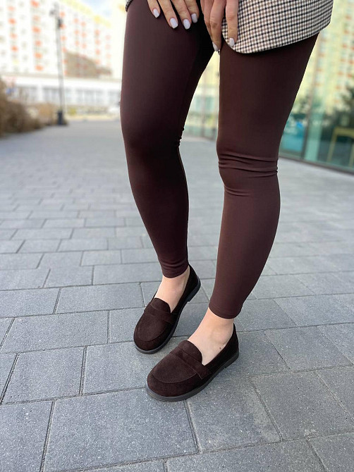 Лоферы женские MOD GAR шоколадные из натуральной замши демисезонные размер 36-40 (9864) Коломыя - изображение 5