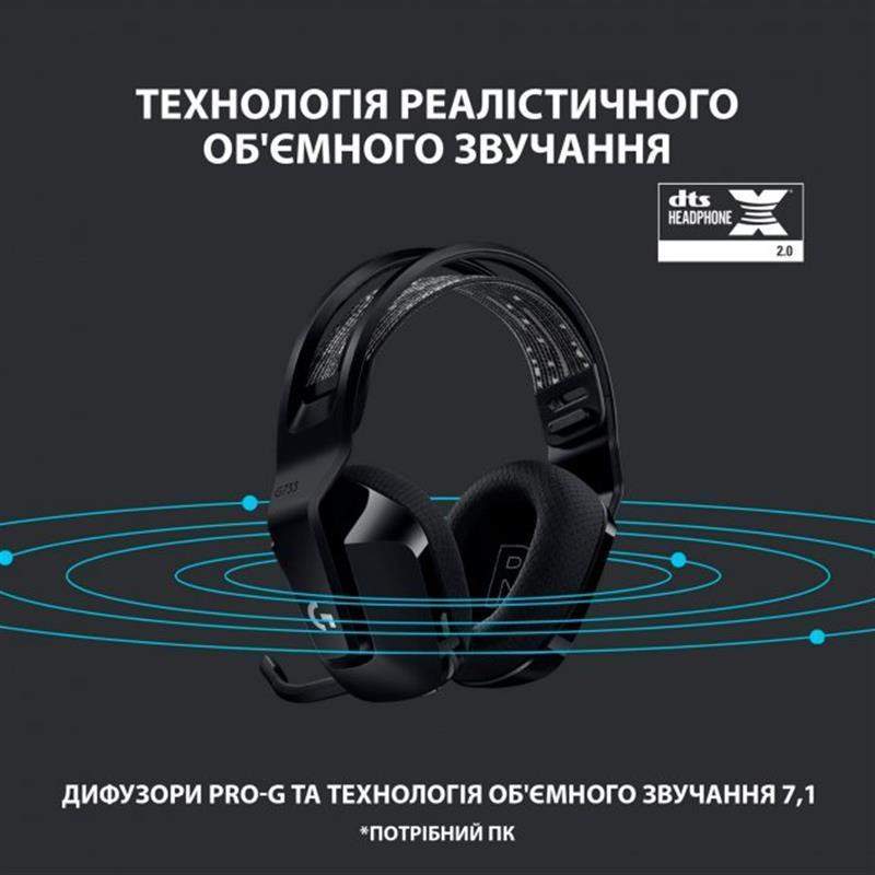 Гарнітура Logitech G733 Black (981-000864) Чорний Харьков - изображение 4
