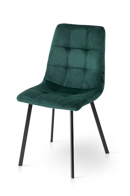 Стілець Ментос чорний/ велюр зелений Київ - фото 1