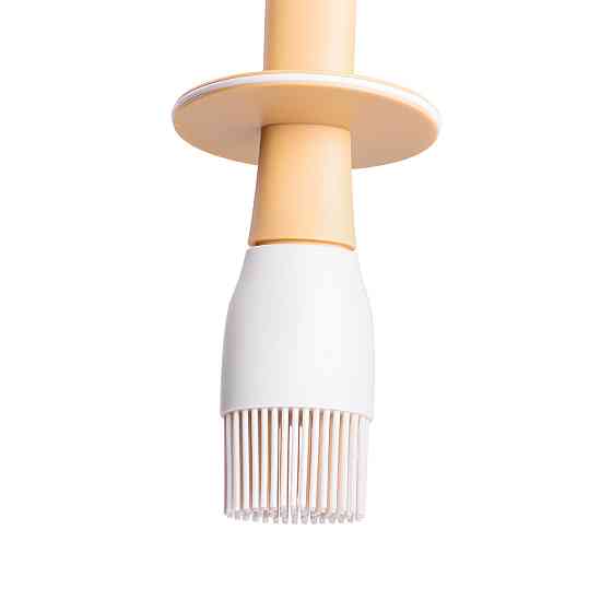 Баночка для олії з пензликом 300 мл диспенсер з пензликом для оливкової, соняшникової олії Жовтий HP-34-11Y Коломия