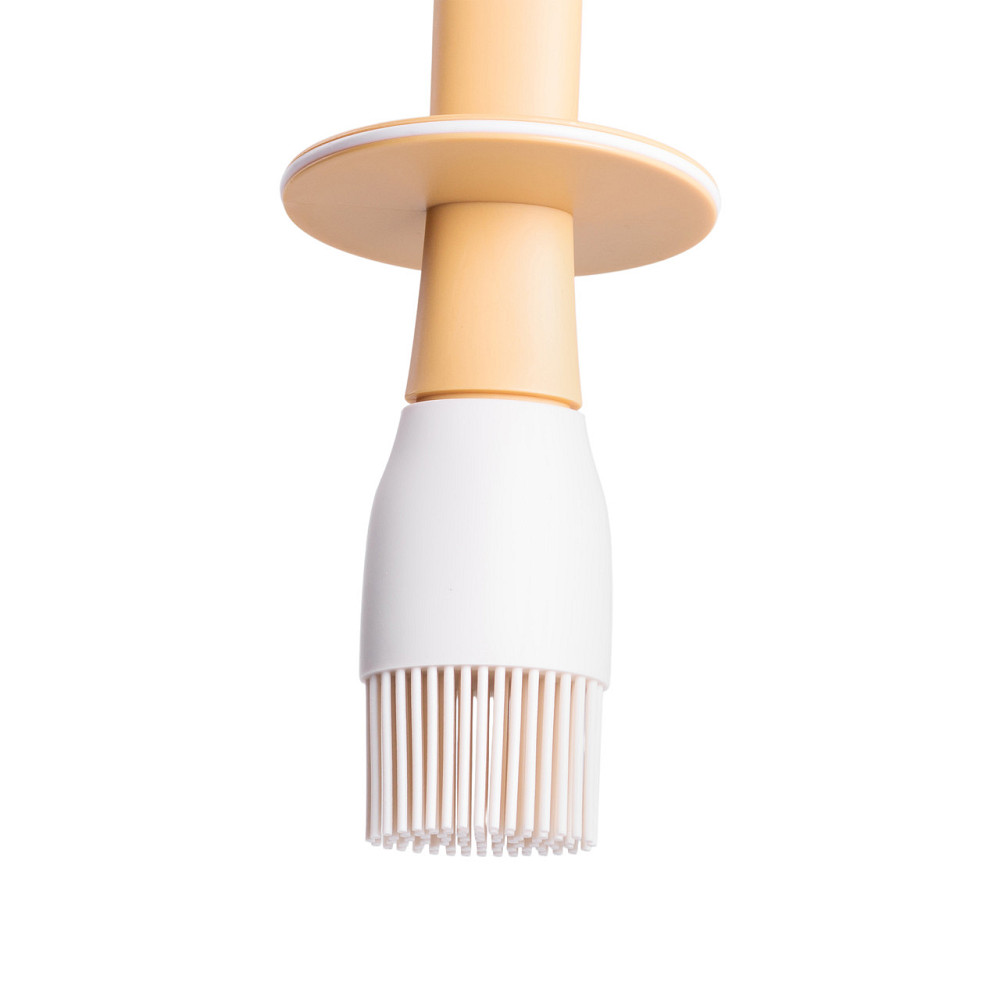 Баночка для олії з пензликом 300 мл диспенсер з пензликом для оливкової, соняшникової олії Жовтий HP-34-11Y Коломия - фото 5