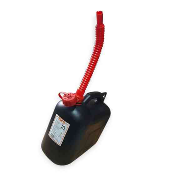 Канистра пластиковая вертикальная с лейкой 10л hico Мукачево