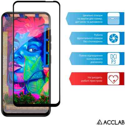 Стекло защитное ACCLAB Full Glue Tecno Spark 30C Black (1283126599347) Винница