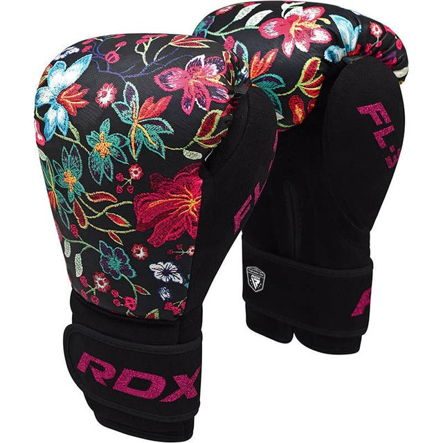 Боксерські рукавиці RDX FL-3 FLORAL BLACK-8 унцій (капа в комплекті) Каменское - изображение 3