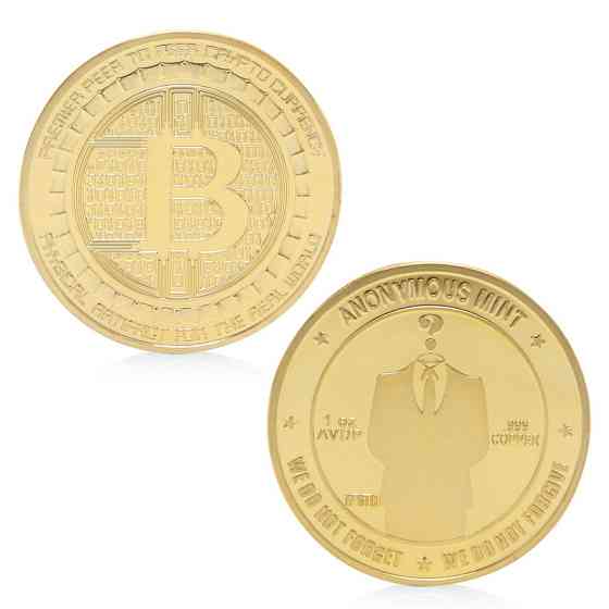 Біткоїн Bitcoin сувенірний позолота Київ