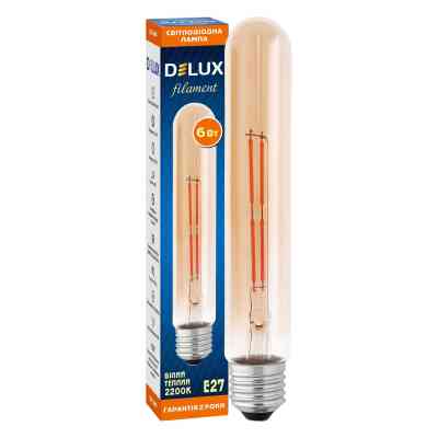 Лампочка Delux LR-39 6Вт E27 2200К T30 amber_filament (90018154) Винница
