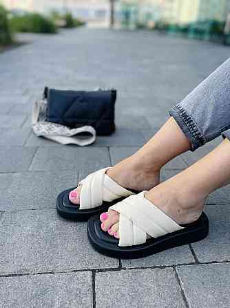 teona Шльопанці жіночі TEONA 265 бежеві (літо, шкіра натуральна) (5248) Коломия