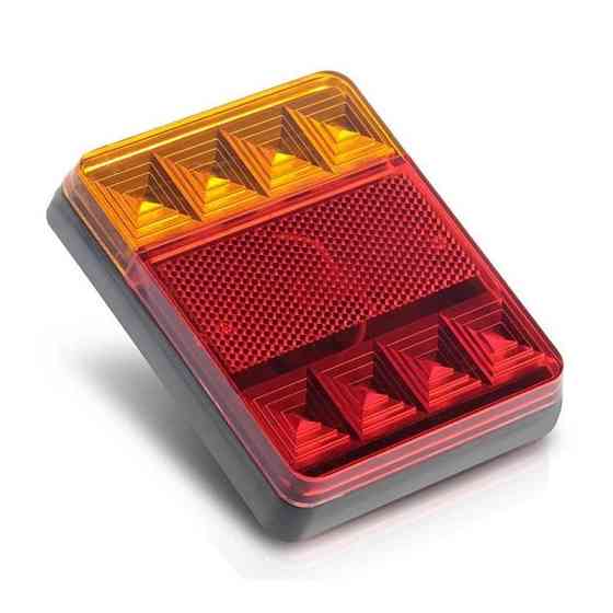 Ліхтар LED задній універсальний 120 х 95 х 22; 12/24/30V; 12 led діодів; + 20 см дріт Мукачево