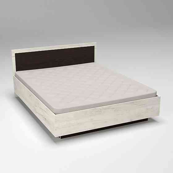 Кровать Кристалл №2 двуспальная, Дуб Крафт Белый/Венге Магия, 2035х1432х850 Львов