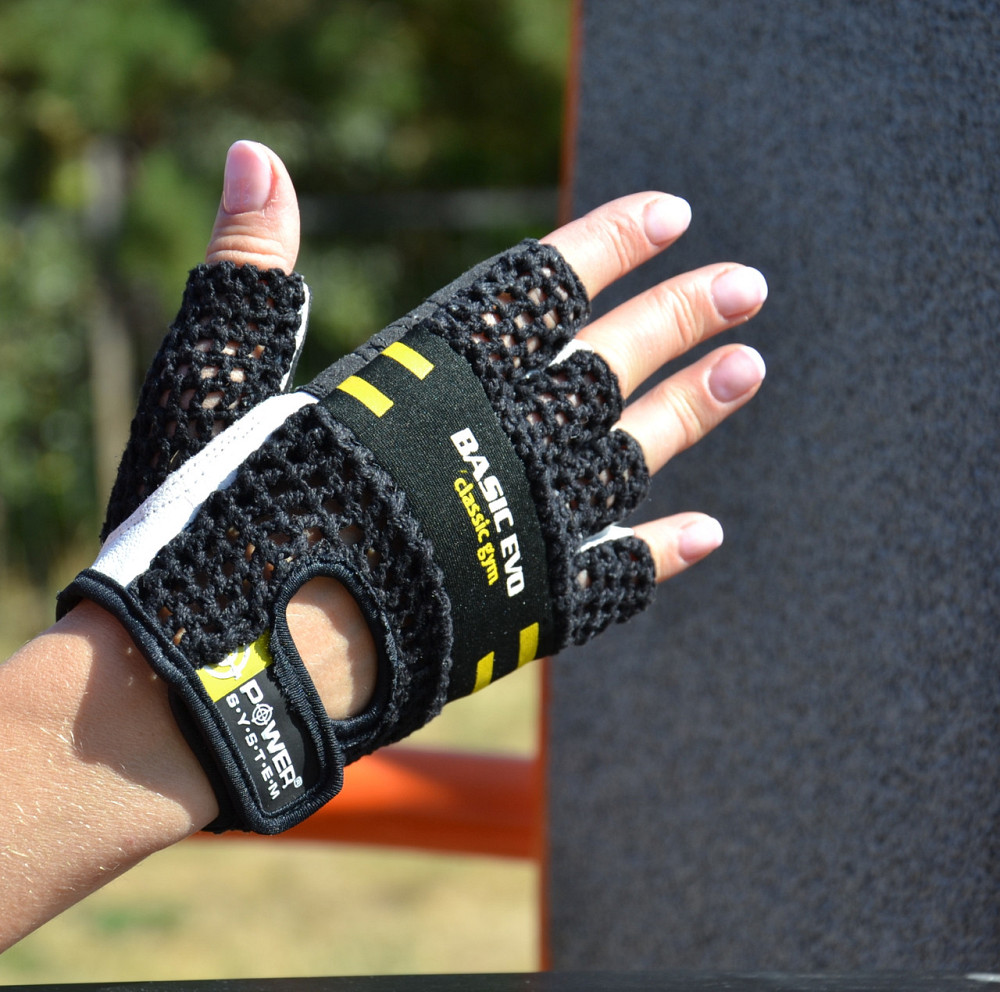 Рукавички для фітнесу Power System PS-2100 Basic EVO Black/Yellow Line S Кам'янське - фото 2