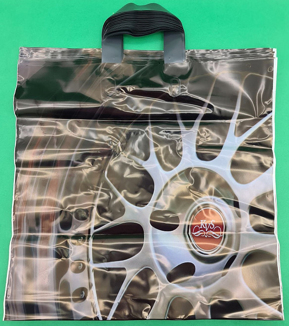 Пакет середній, щільний, ламінований із петльовою ручкою "Авто" (44х43+3) 95 мк КВС (50 шт) Харків - фото 3