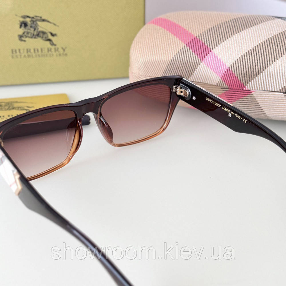 Женские брендовые солнцезащитные очки Brb (3399) коричневые Киев - изображение 7