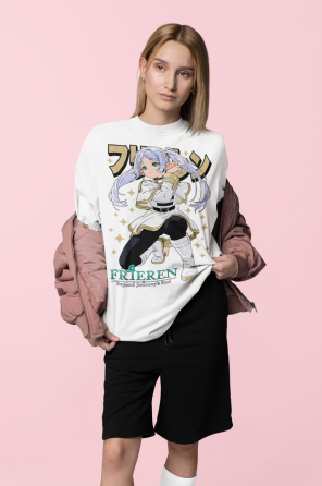 Футболка аниме Ферн Старк Аниме Гифтс оверсайз (S/M/L) Черний AnimeJ0614 Днепр